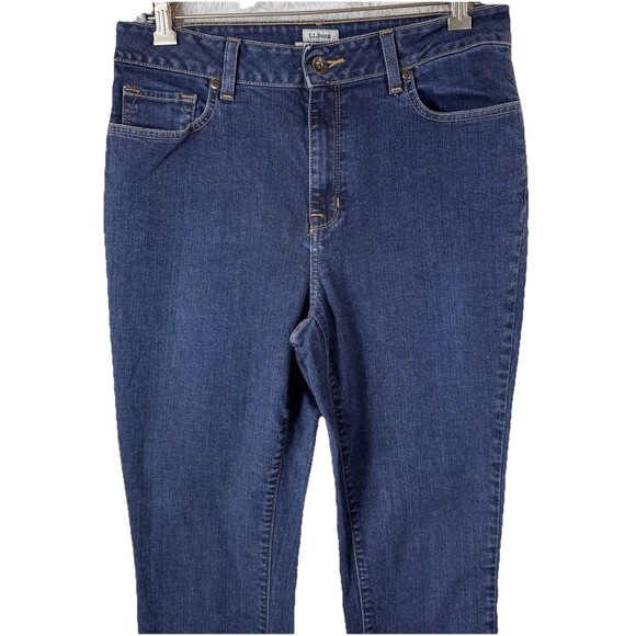 L.L. Bean Classic Fit Jeans size 10 Blue Denim Straight Leg 284078 Stretch Y2K - Picture 5 of 10